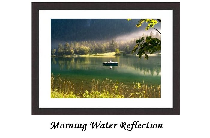 Morning Water Reflection Framed Print
